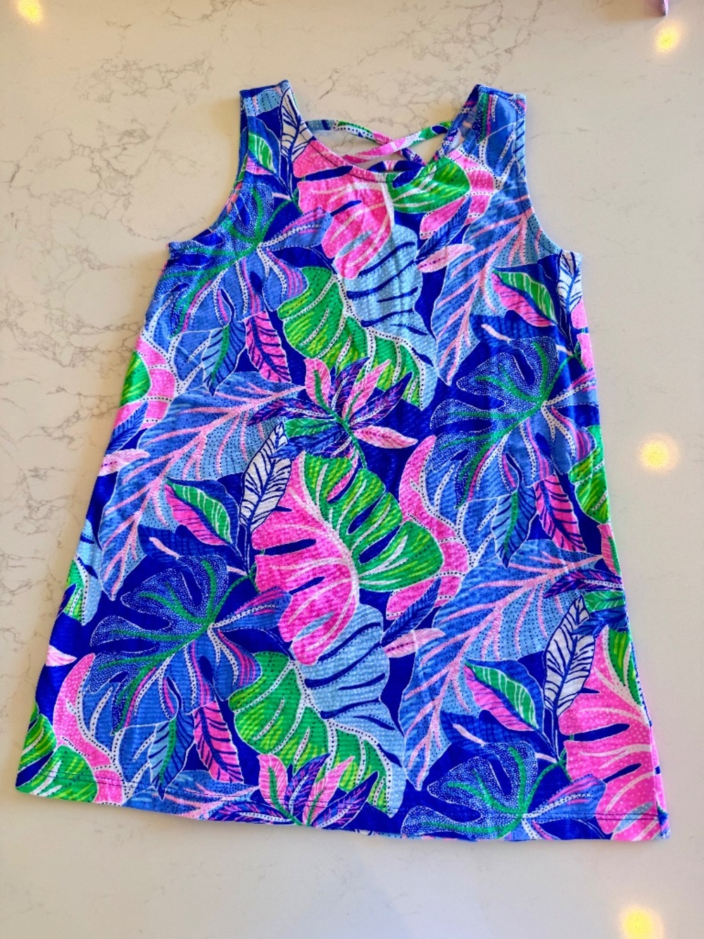Lilly Pulitzer Kristen Swing Dress Blue Grotto Beleaf In Yourself Size Small 4/5
